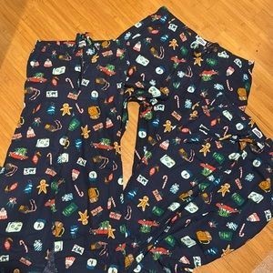 flannel holiday pajamas  pj bottoms old navy small